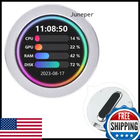 B0cp3mwh54 Waveshare 2.8 Inch Round Lcd Display Cpu/gpu Cooler 480x480 Silver Cnc Metal