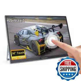 Wimaxit B09wv3g1d7 Portable 14 Inch Touchscreen Monitor External Second Screen Dual Full