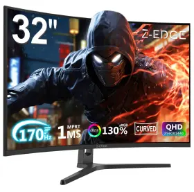 B08h5l51zg Z Z-edge 32 Inch Curved Gaming Monitor Qhd 1440p 170hz 165hz 144hz
