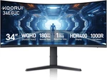 34-INCH Curved Ultrawide Wqhd 3440 1440 Gaming Monitor, 180HZ 1000R- Pip/pbp, 1M. Fixed Price $263.70.