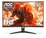 Aoc C32G2ZE 32" Curved Frameless Gaming Monitor, Full Hd 1920X1080, Va, 0.5MS 24. Fixed Price $250.00.