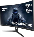 Crua 27" Curved Gaming Monitor, Fhd 1920X1080P, 144HZ/180HZ Computer. Fixed Price $138.29.
