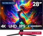 Crua 28'' Monitor, 4K UHD+(3840 2560P)IPS 60HZ Computer Monitors, 15:10 Aspect. Fixed Price $303.98.