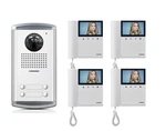 Commax 4-APARTMENT Building Video Intercom Kit Lobby Panel & 4X Monitors. Fixed Price $739.00.
