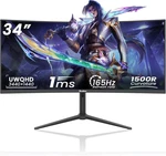 Inch Uwqhd Curved Gaming MONITOR,165HZ 3440X1440 Ultrawide Pc 1500R,2. Fixed Price $323.99.
