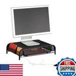 Safco Products Onyx Mesh Monitor Stand 2159BL Black Powder Coat Finish Durable. Fixed Price $74.19.