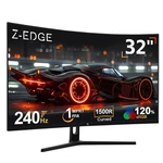 Z-edge 32" Curved Gaming Monitor Fhd 1080P 240HZ 1MS Mprt 1500R Dp Hdmi. Fixed Price $305.98.