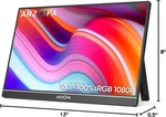 Arzopa Portable Monitor Gray, 100% Srgb Fhd 1080P Kickstand 16.1",. Fixed Price $79.99.
