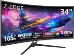 Z-edge 34" Curved Gaming Monitor, Wqhd 1440P 165HZ 144HZ Pc Mprt 1MS, 2. Fixed Price $413.99.
