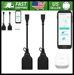 Yolink Smart Outdoor Plugs With Energy Monitoring Hub Kit, 2 Pack, Black. Fixed Price $120.99.
