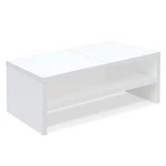 Teamix 2 Tier White Monitor Riser Stand, Wood Desktop. Fixed Price $24.99.