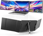 Used ! 14.1" Triple Portable Monitor Fhd Ips Laptop Screen Extender Fits 14"-17". Fixed Price $132.99.