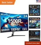 24 Inch Curved Gaming Monitor Up 180HZ Mprt 1MS With Built-in Speakers,fhd.... Fixed Price $164.79.