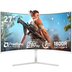 Gawfolk 27" 1800R Curved Gaming Monitor 280HZ 1MS Fhd 1080P Freesync Displayport. Fixed Price $167.99.