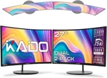 Dual Monitor Setup 2-PACK 27" Curved 1920X1080 Computer 1500R 75HZ Ves. Fixed Price $425.99.