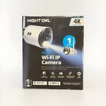 Night Owl Wi-fi Ip 4K Hd Indoor/outdoor Dual Spotlight Camera With 2-WAY Audio. Fixed Price $54.00.