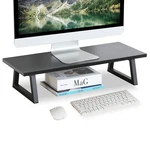 Teamix 24 Inch Monitor Stand Riser, Black Wood & Steel Computer. Fixed Price $35.99.