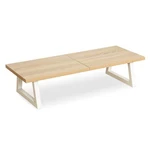 Teamix 24 Inch Monitor Stand Riser, Maple Wood & Steel Computer. Fixed Price $35.99.