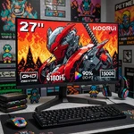 Koorui 27" 2K Curved Gaming Monitor 180HZ Qhd 1MS Adaptive-sync Hdmi. Fixed Price $208.99.