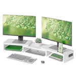 Bontec Dual Monitor Stand Riser With Smartphone Holder, Adjustable Length & S.... Fixed Price $36.10.