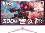 Pixio PXC279 Wave Pink 27" 300HZ Refresh Rate Fhd 1080P Resolution 1650R Curved. Fixed Price $260.98.