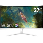 Crua 27 Curved White Monitor, Full HD(1920X1080P) Va Panel 1800R 100HZ 120% Srgb. Fixed Price $155.74.