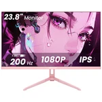 Skitphrati Pink 24 Inch Gaming Monitor 200HZ Refresh Rate Fhd 1080P Resolution. Fixed Price $236.23.