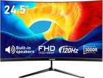 24.5" Curved Gaming Monitor 120HZ Full Hd, Built-in Speakers, Hdmi, Vga. Fixed Price $133.99.