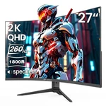 Crua 27'' Curved Gaming Monitor 260HZ/240HZ, Qhd 1440P 1800R Va Panel Compute.... Fixed Price $249.74.